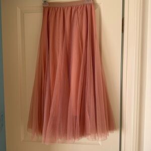 Elegant Pink Tulle Skirt